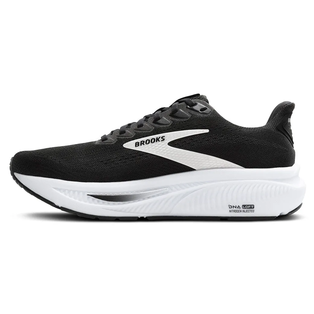 Mens Brooks Running Ghost 17 in Black/Grey/White StainResistant CushionedMidsole