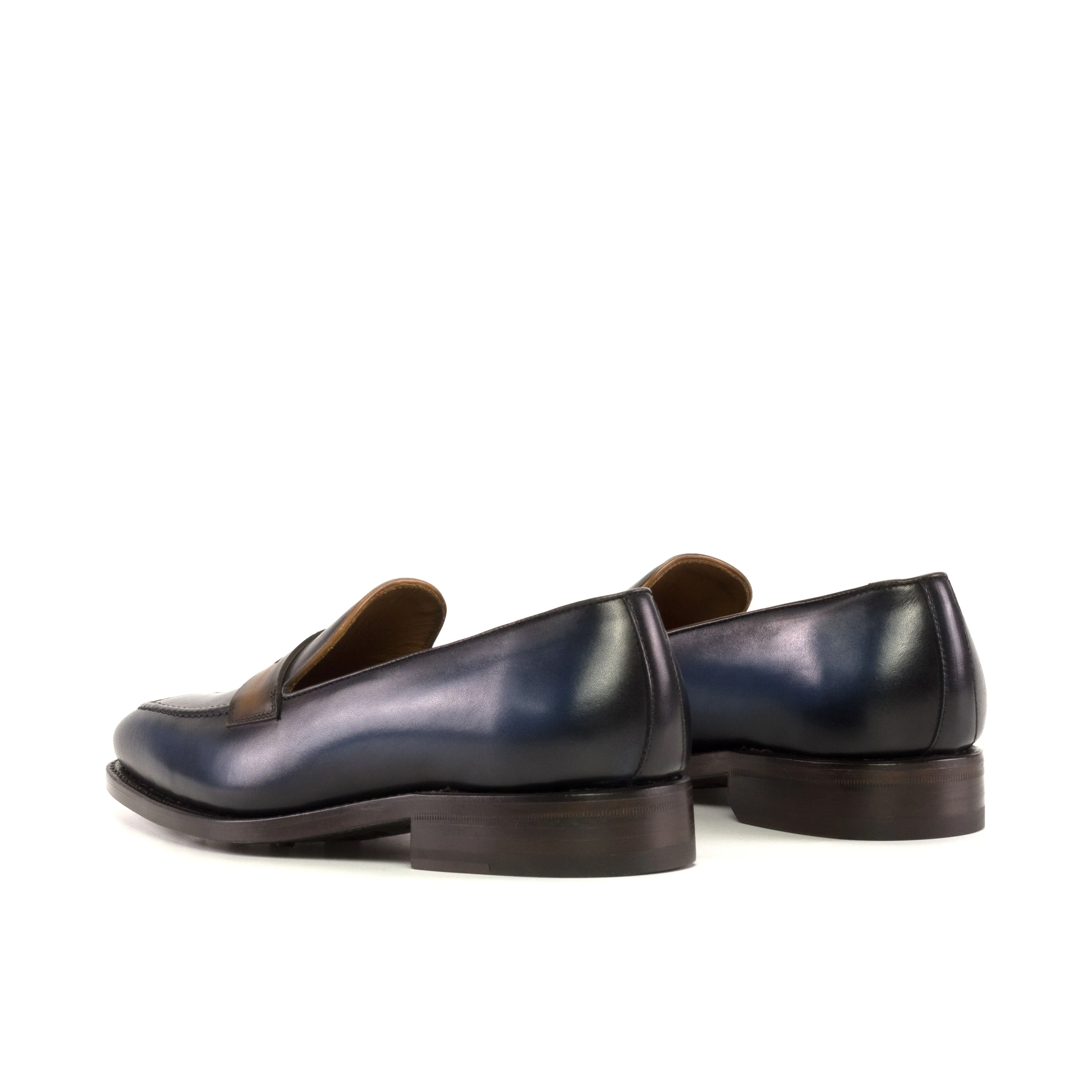 Street Roam Lightweight Build Navy & Cognac Calf Penny Loafer