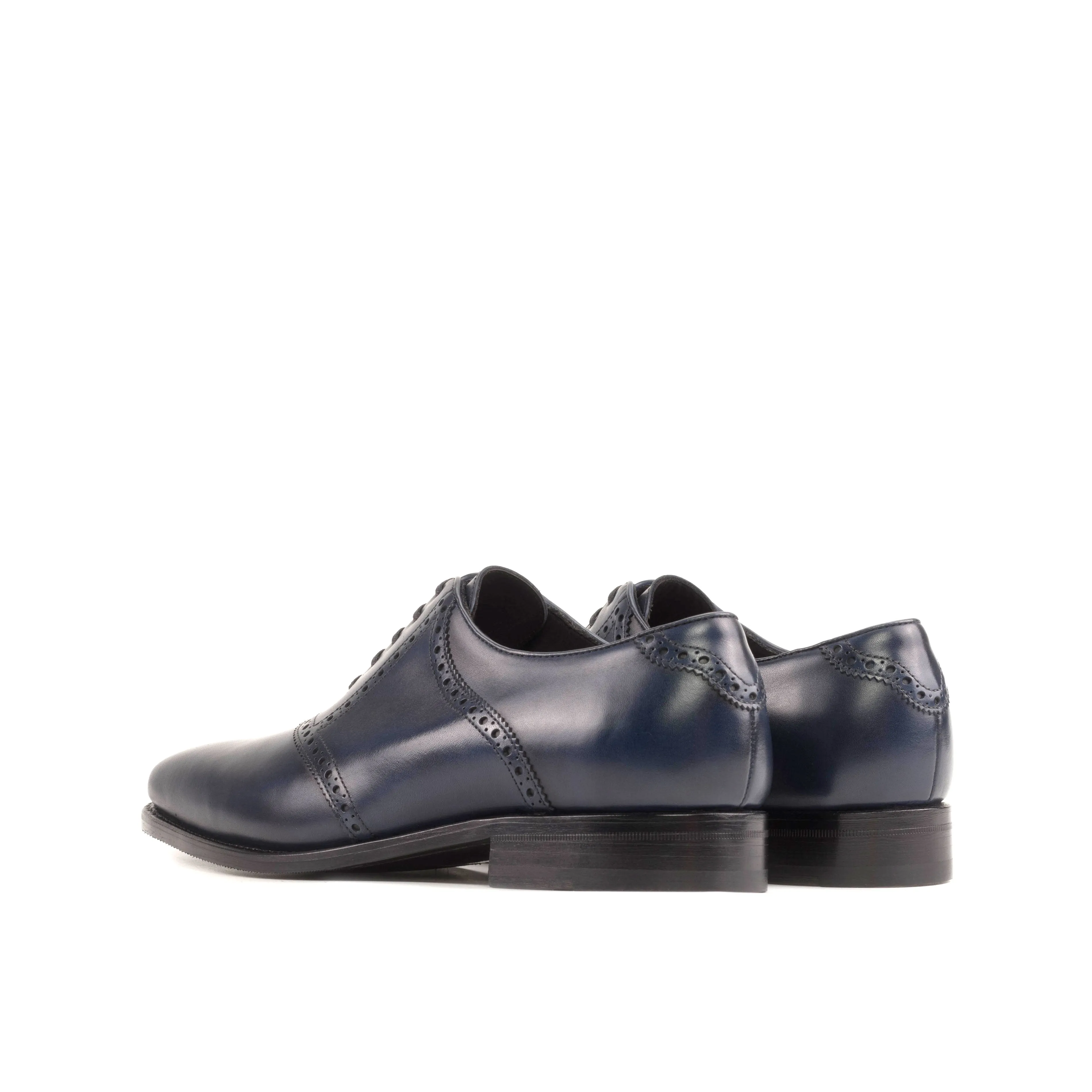 Grip Sole Navy Blue Saddle Shoes