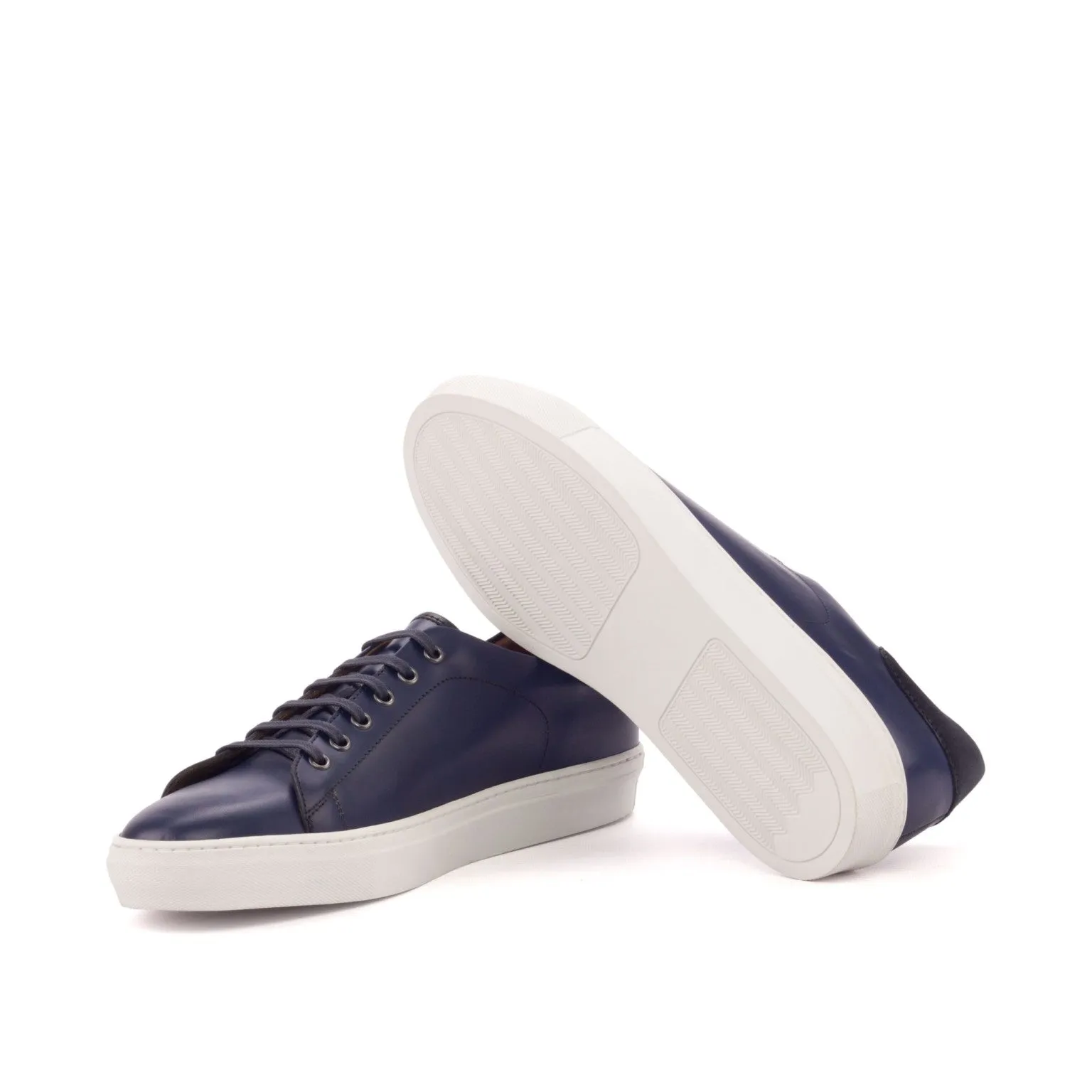 Navy Calf Classic Trainers Sneaker Comfort Fast Motion