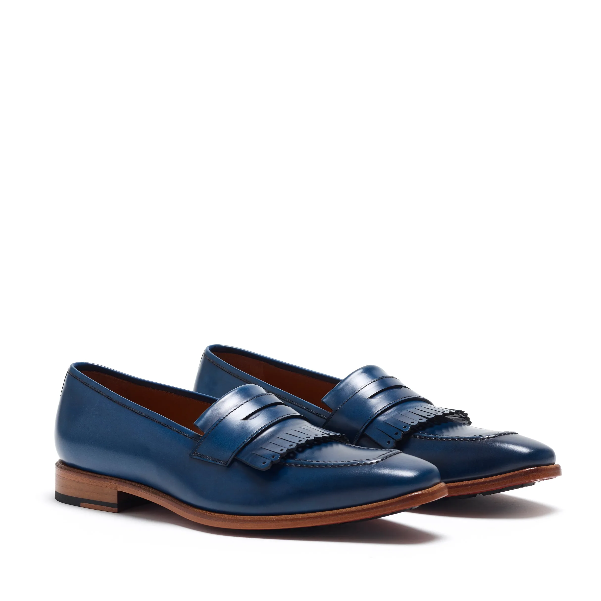 Navy Calf Fringe Penny Loafer Daily Comfort