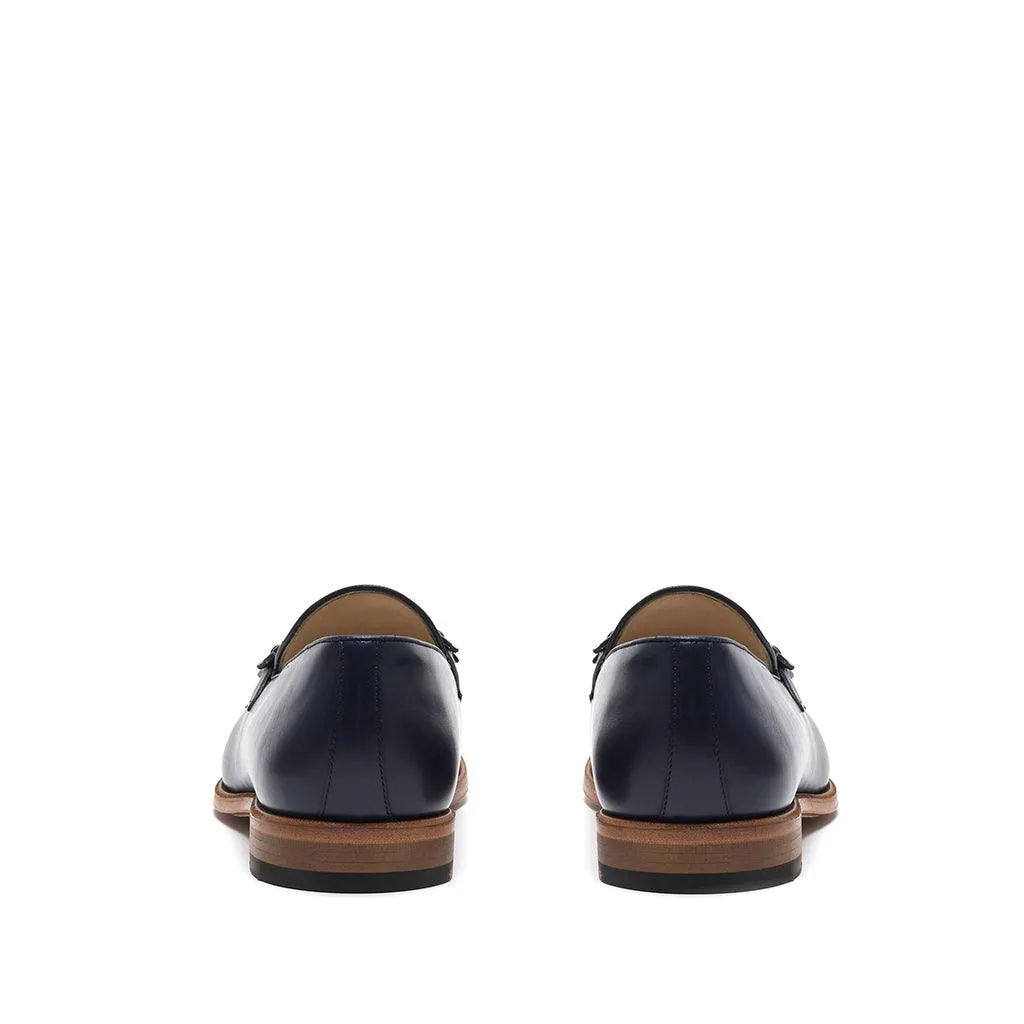 Daily Grip Navy Calf Horsebit Loafer