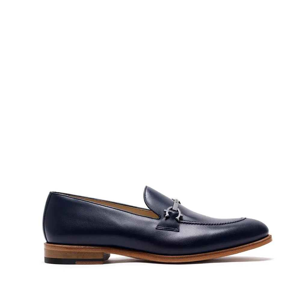 Navy Calf Horsebit Loafer All Safe Season Free