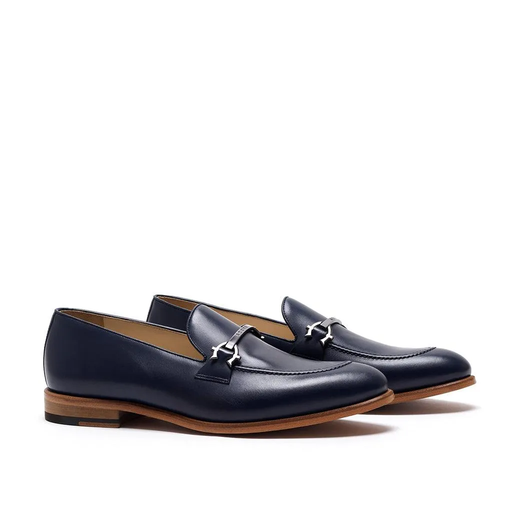 Everyday Wear Minimal Look Navy Calf Horsebit Loafer