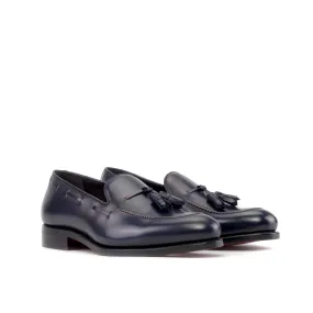 Effortless Footwear Free Lane Navy Calf Leather Tassel Loafer