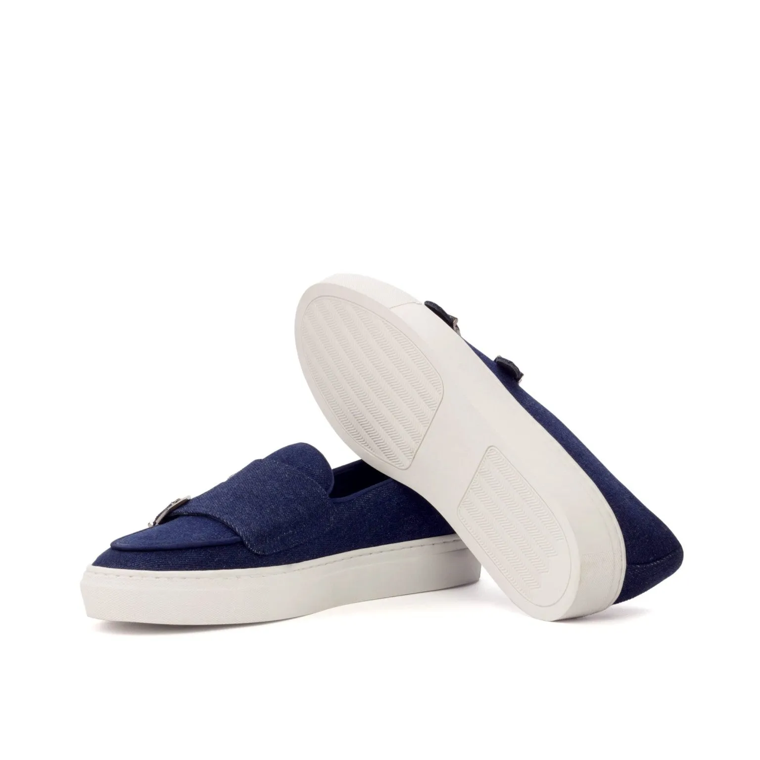 efficient workout Navy Denim Double Monk Sneakers