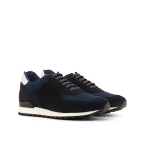 plant - themed running option Navy Suede & Mesh Jogger Sneakers