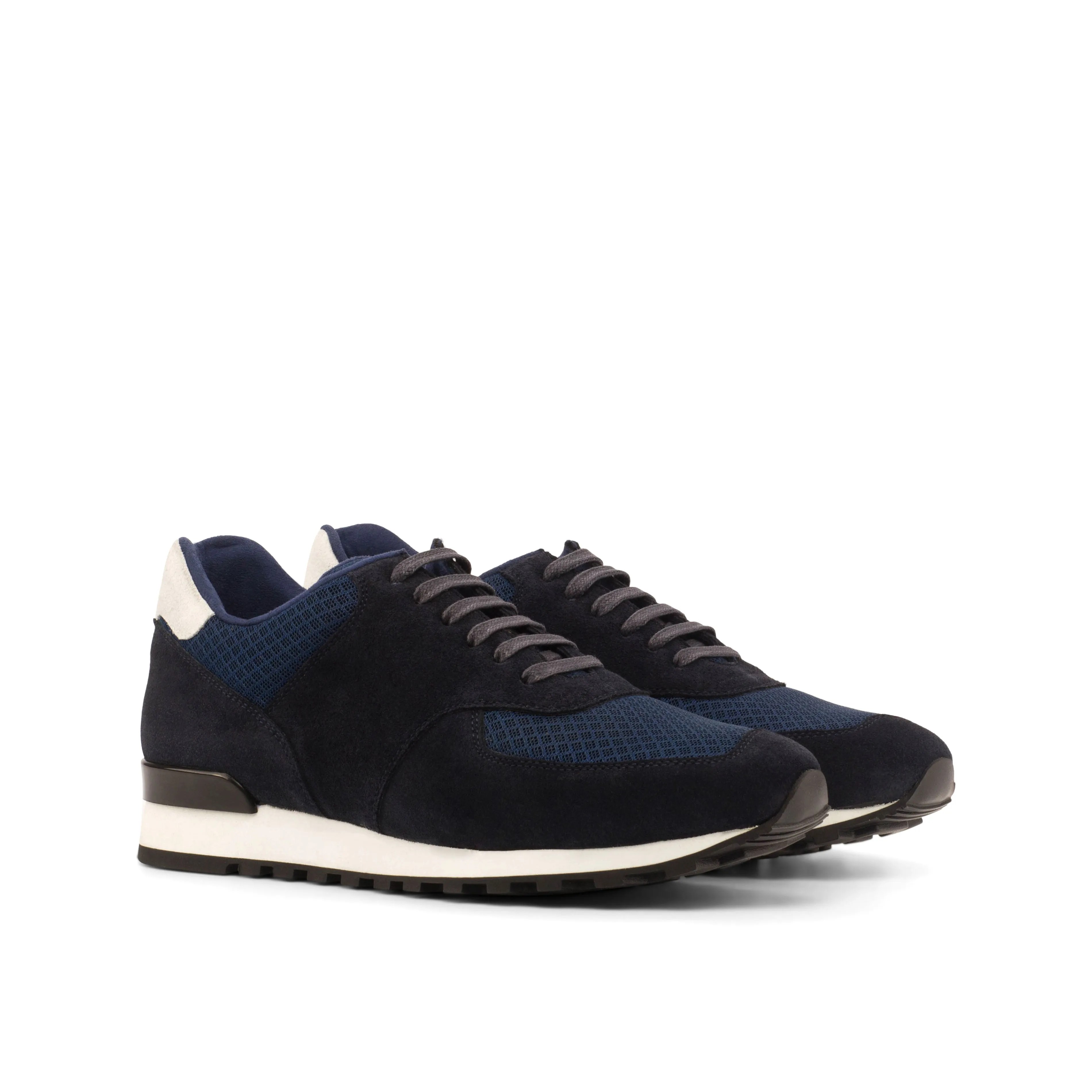 plant - themed running option Navy Suede & Mesh Jogger Sneakers