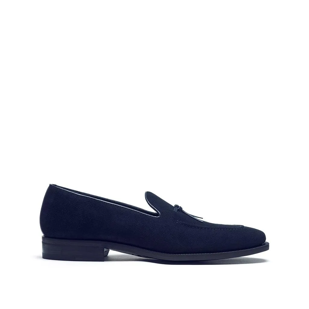 Bright Steps Navy Suede Belgian Loafer