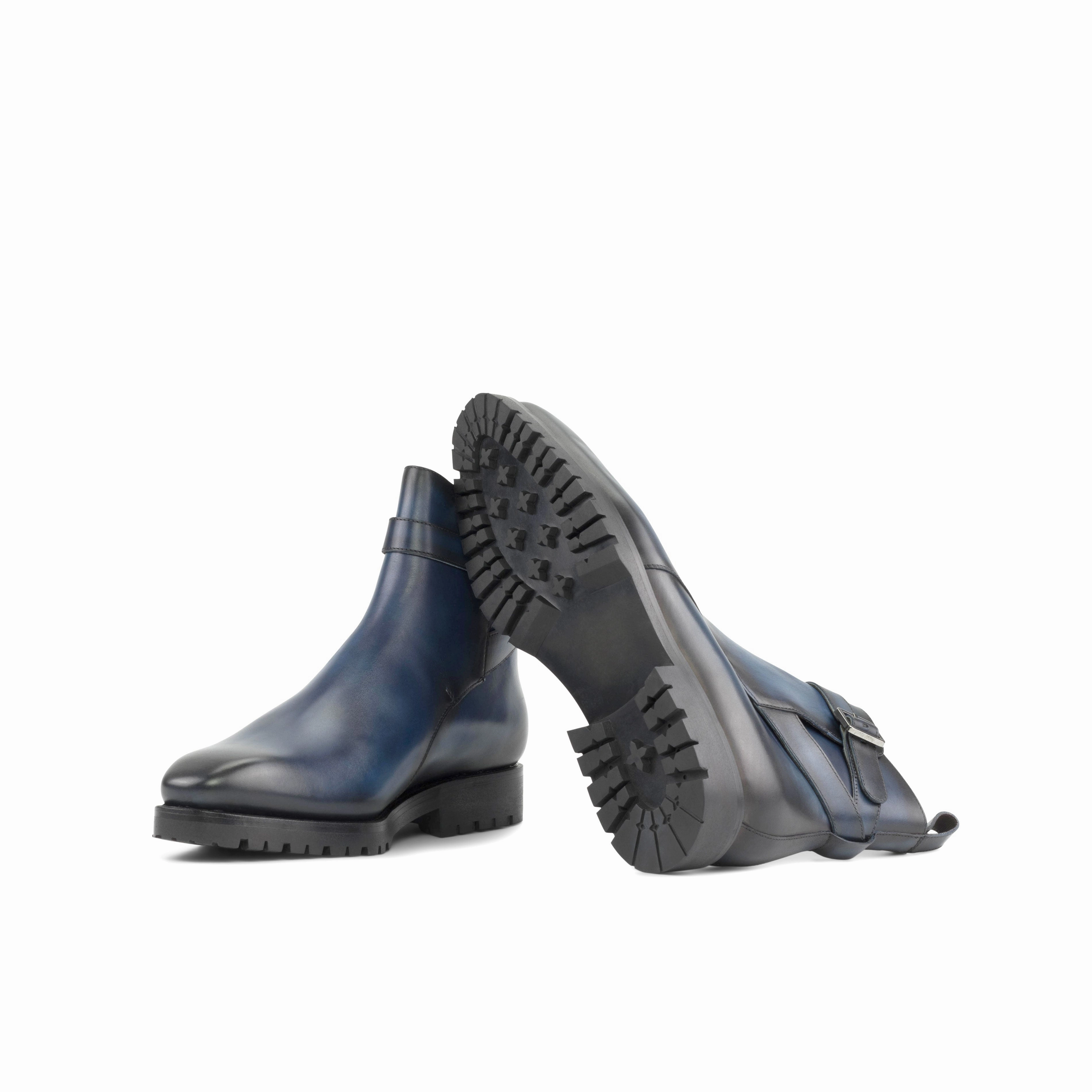 Chic Style Anti blister Navy Painted Calf Leather Jodhpur Boot