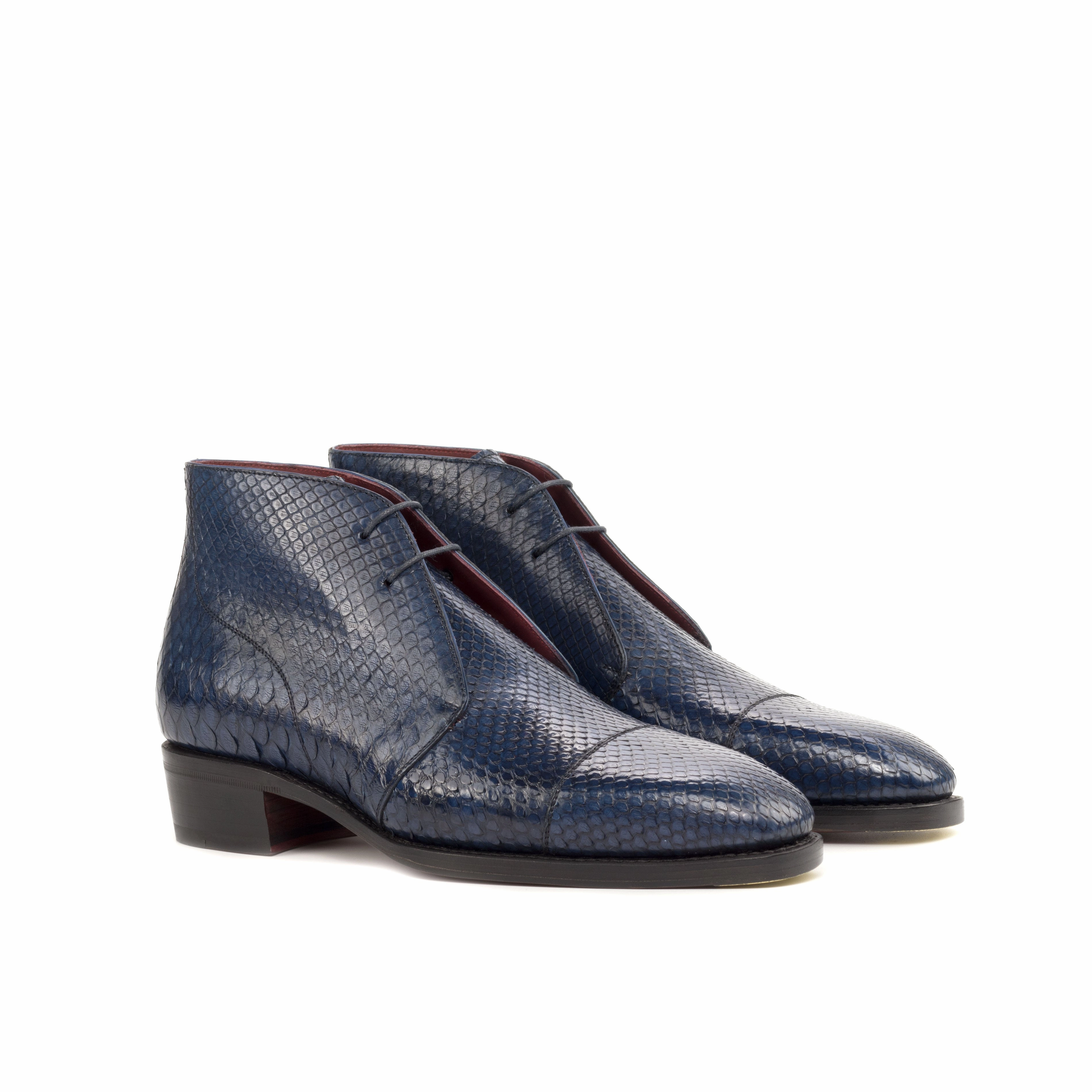 Chill Ready Navy Python Chukka Boots