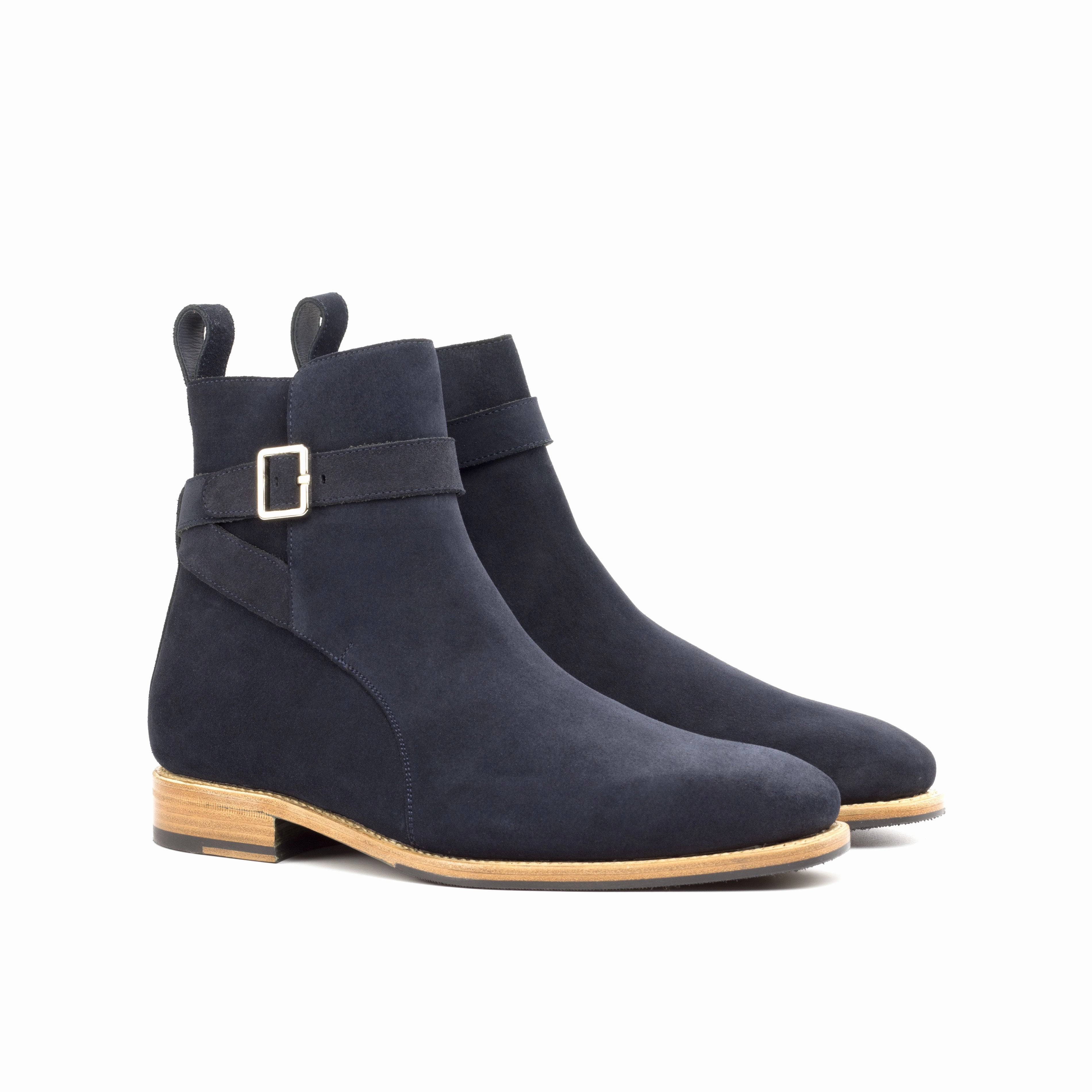 Comfortable backstay Suede Navy Suede Jodhpur Boots