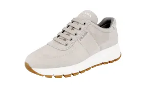 Comfort Pad Recycled Synthetic Upper Prada Women's Grey Leather Prax01 Sneaker 1E553L