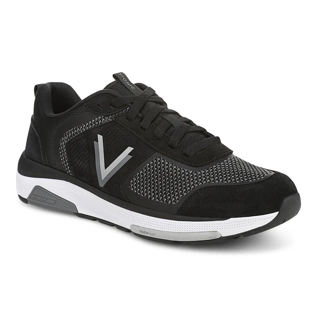 Flexible Tread Bold Grip Mens Vionic Walk Strider Knit in Black