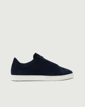 Low 1 Laceless | Navy Suede Antistatic