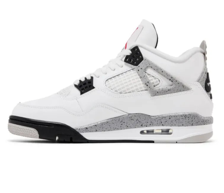 Trendy Accessory multi-color Men??s Nike Air Jordan 4 Retro (White Cement)