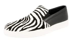 Prada Men's White Leather Loafers 4D2733 Book Lane Fair Lane