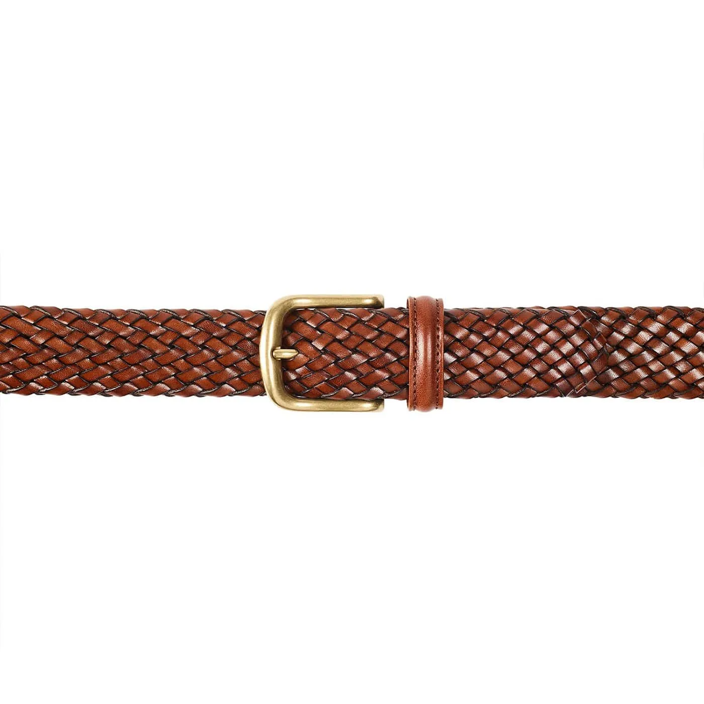 elegant design Office Flex Belt Dark Brown Woven Calf