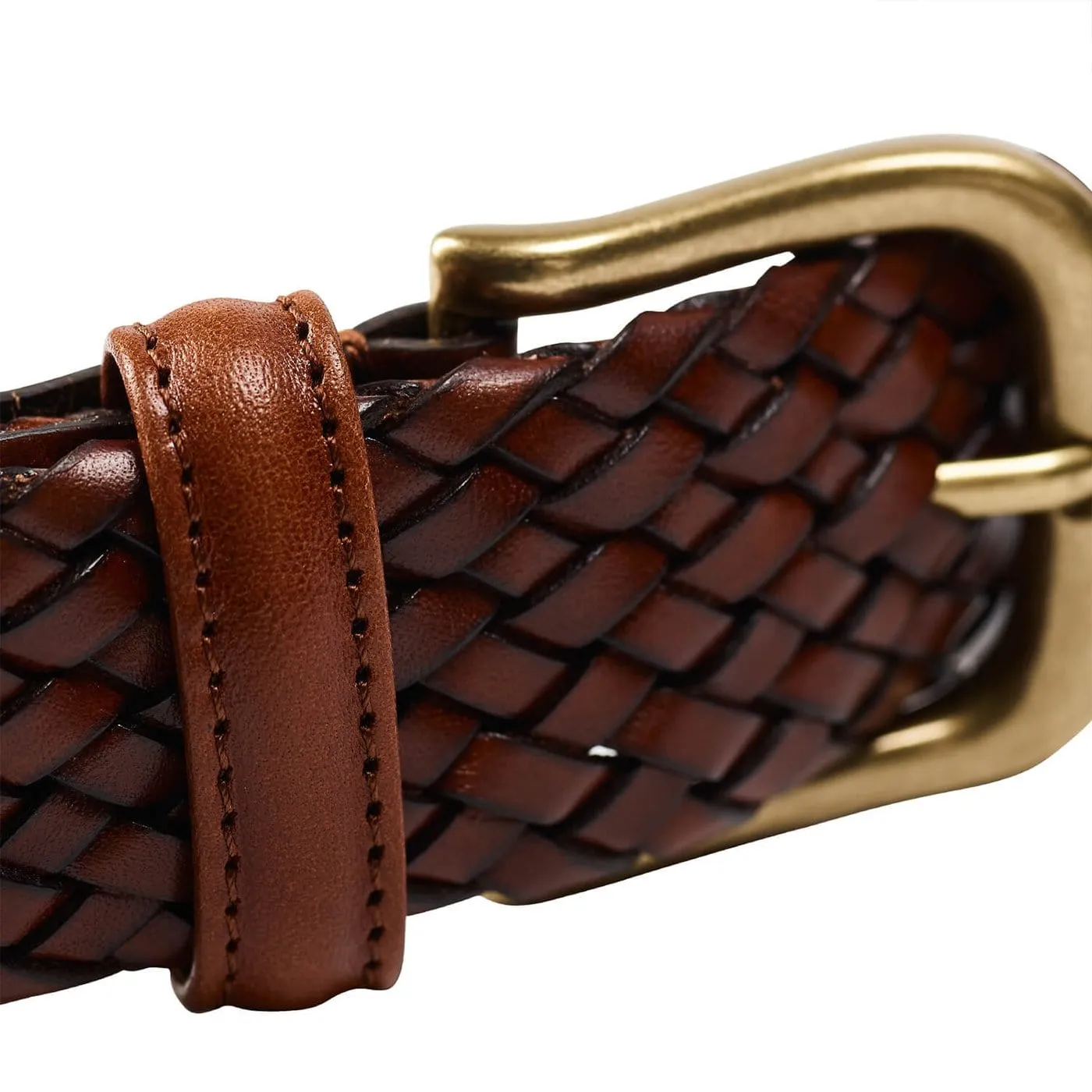 Belt Dark Brown Woven Calf Dress Down Ease Show Glow Happy Walk Footwear