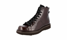 Season Wardrobe Prada Men's Brown welt-sewn Leather Half-Boot 2TG004