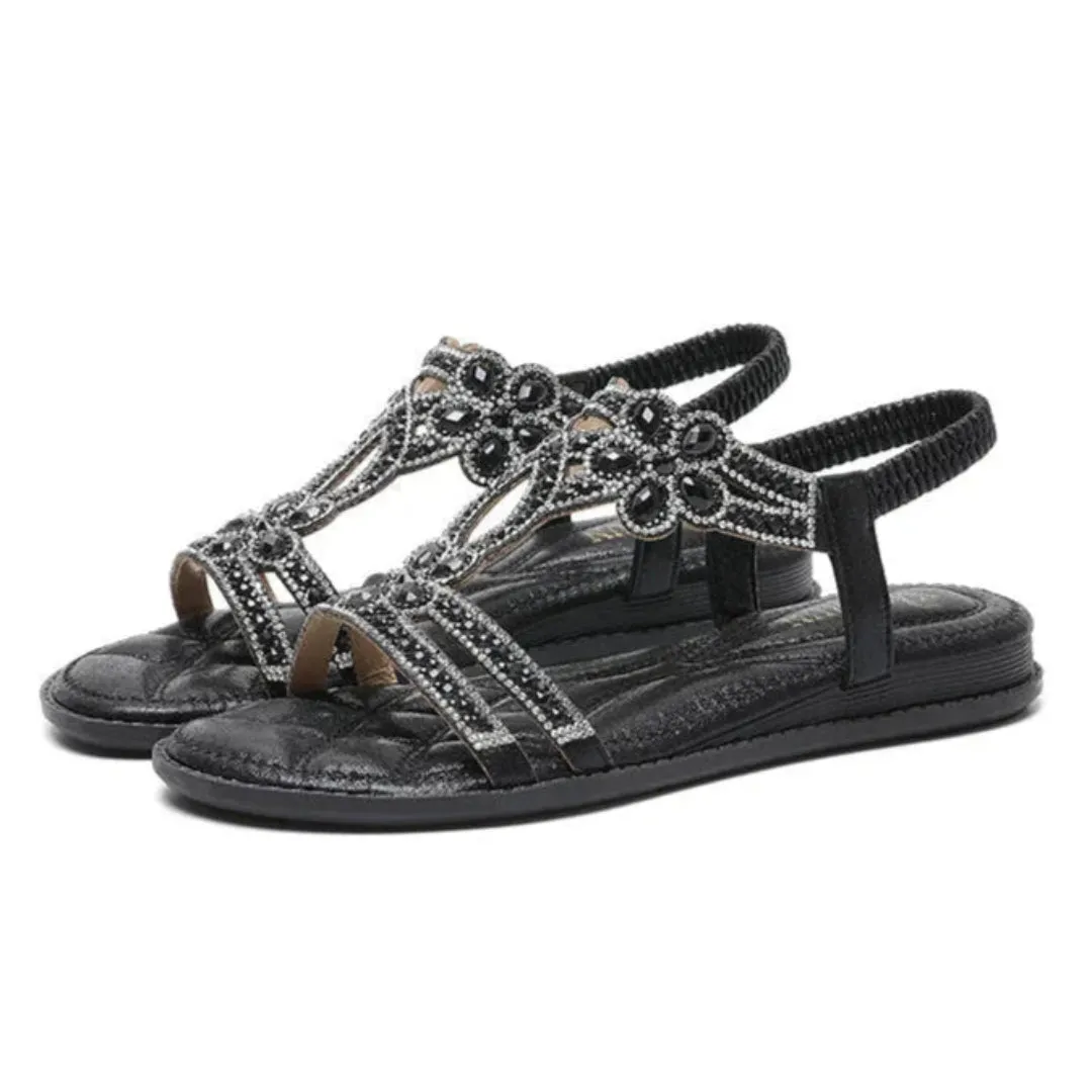 Foot Hug Aria Rhinestone Slingback Sandals