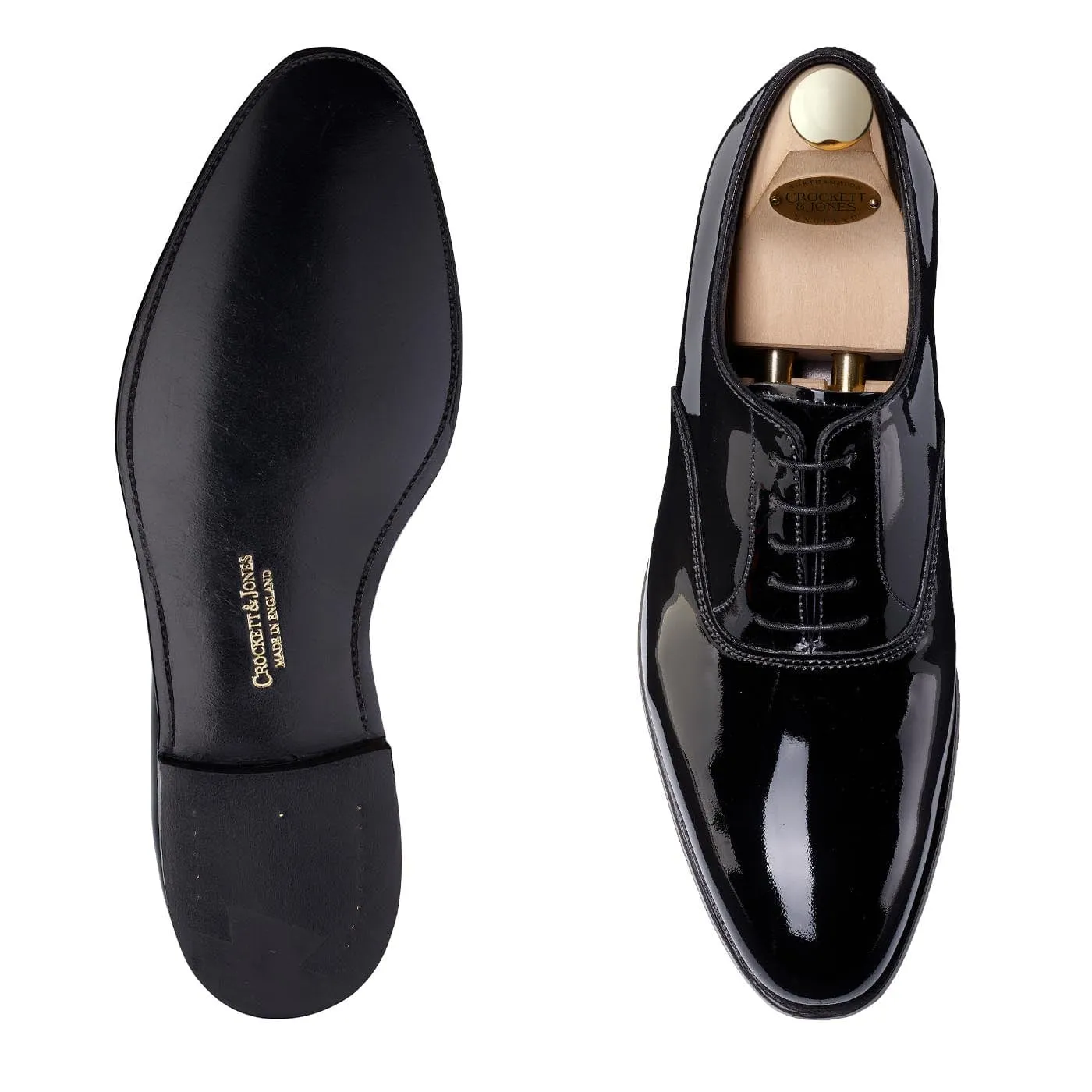 Overton Black Patent Walk Easy Street Style Oxfords