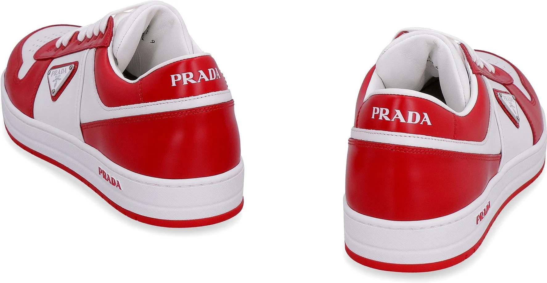 Fast Track Prada Logo Patch Canvas Sneakers.