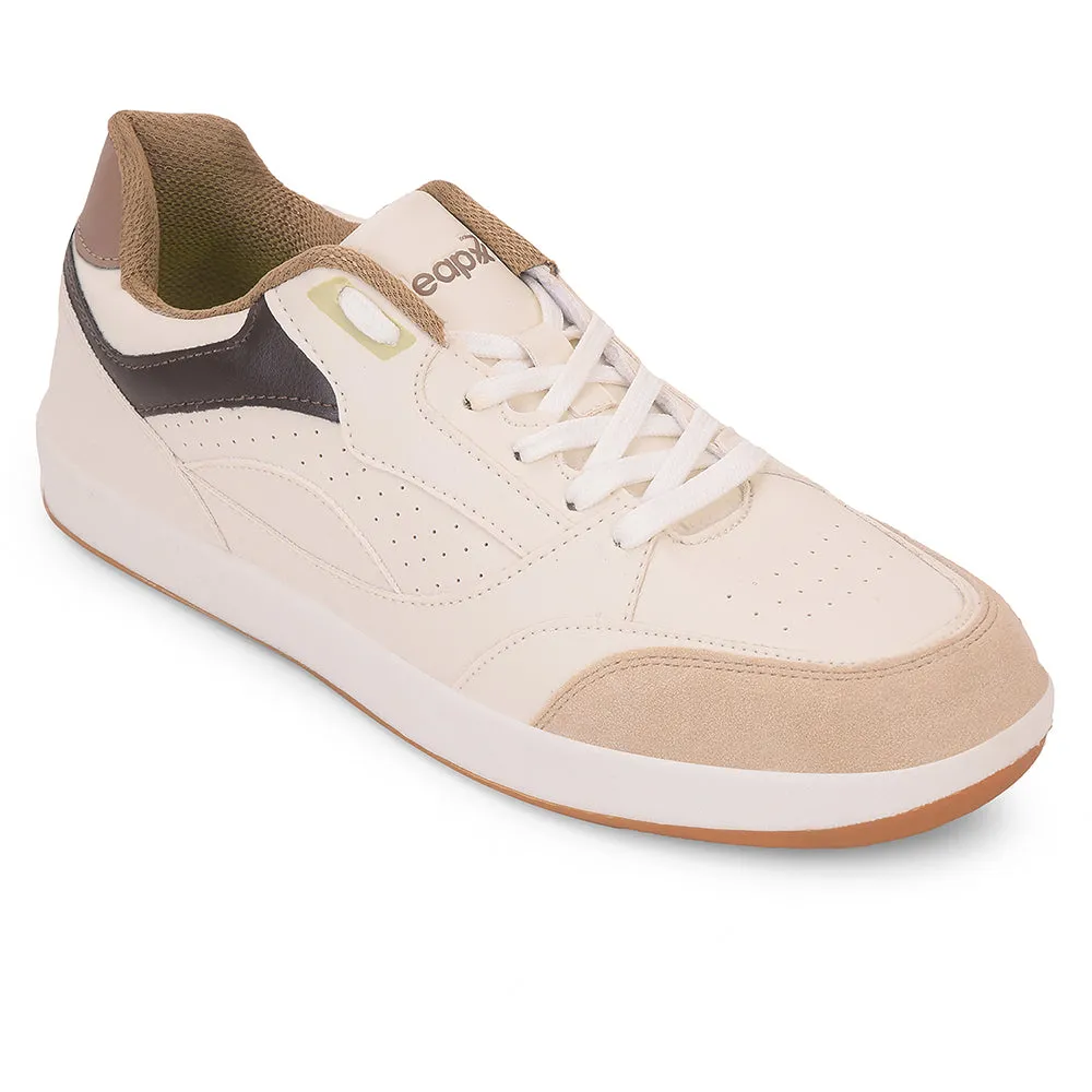 Leap7x Beige Casual Lacing Sneakers For Men CLASTO-1E By Liberty collectible shoes Icy Terrain