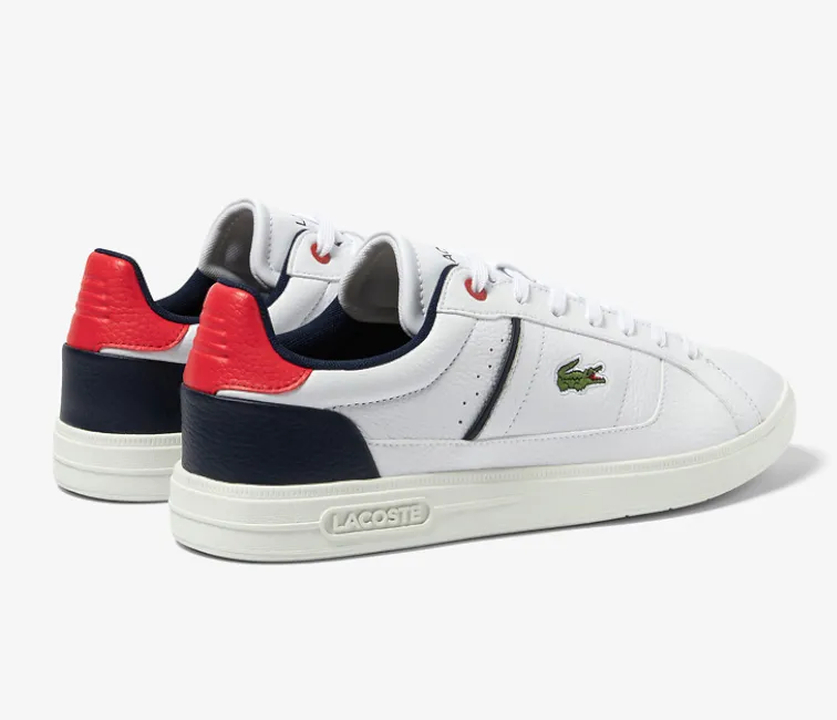 Comfort-focused Men's Lacoste Europa Pro 123 3 SMA (White/Navy/Red)
