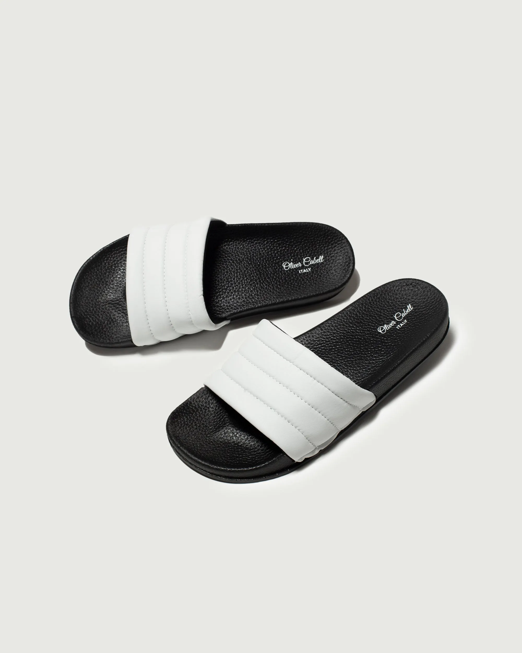 Vegan Slides | White Foot Support Design Cozy Footwear