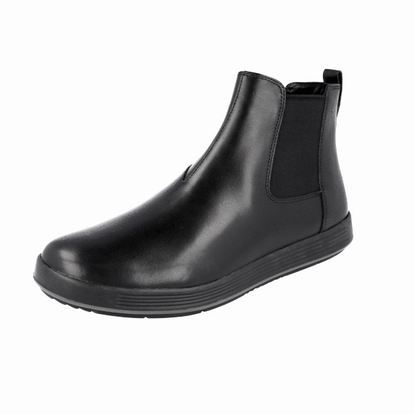Easy Walk Prada Men's Black Leather Half-Boot 4T3153