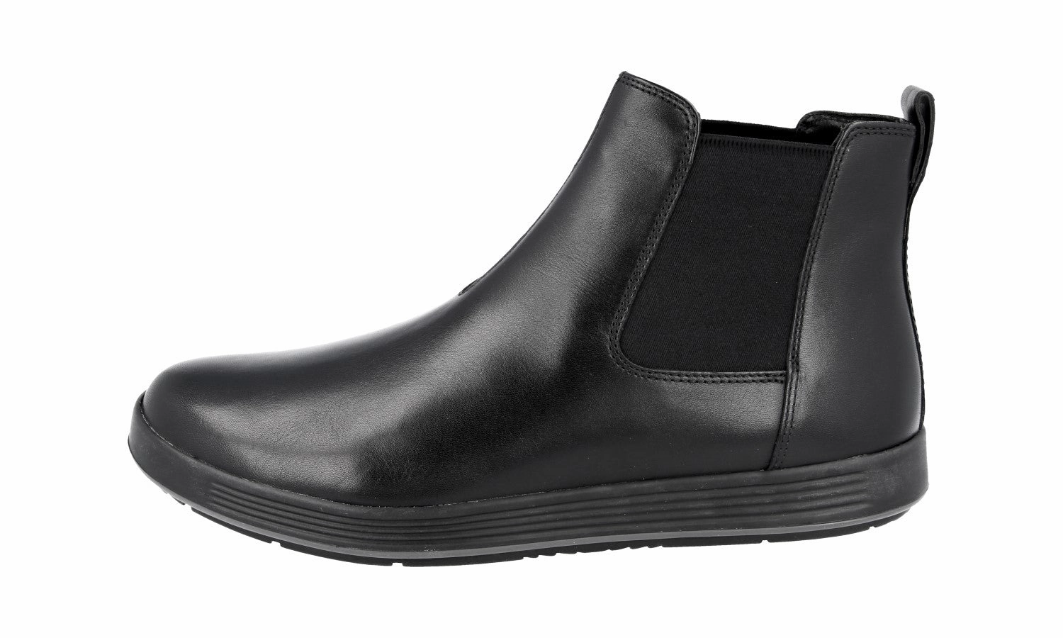 Prada Men's Black Leather Half-Boot 4T3153 Transit Life Work Outfit