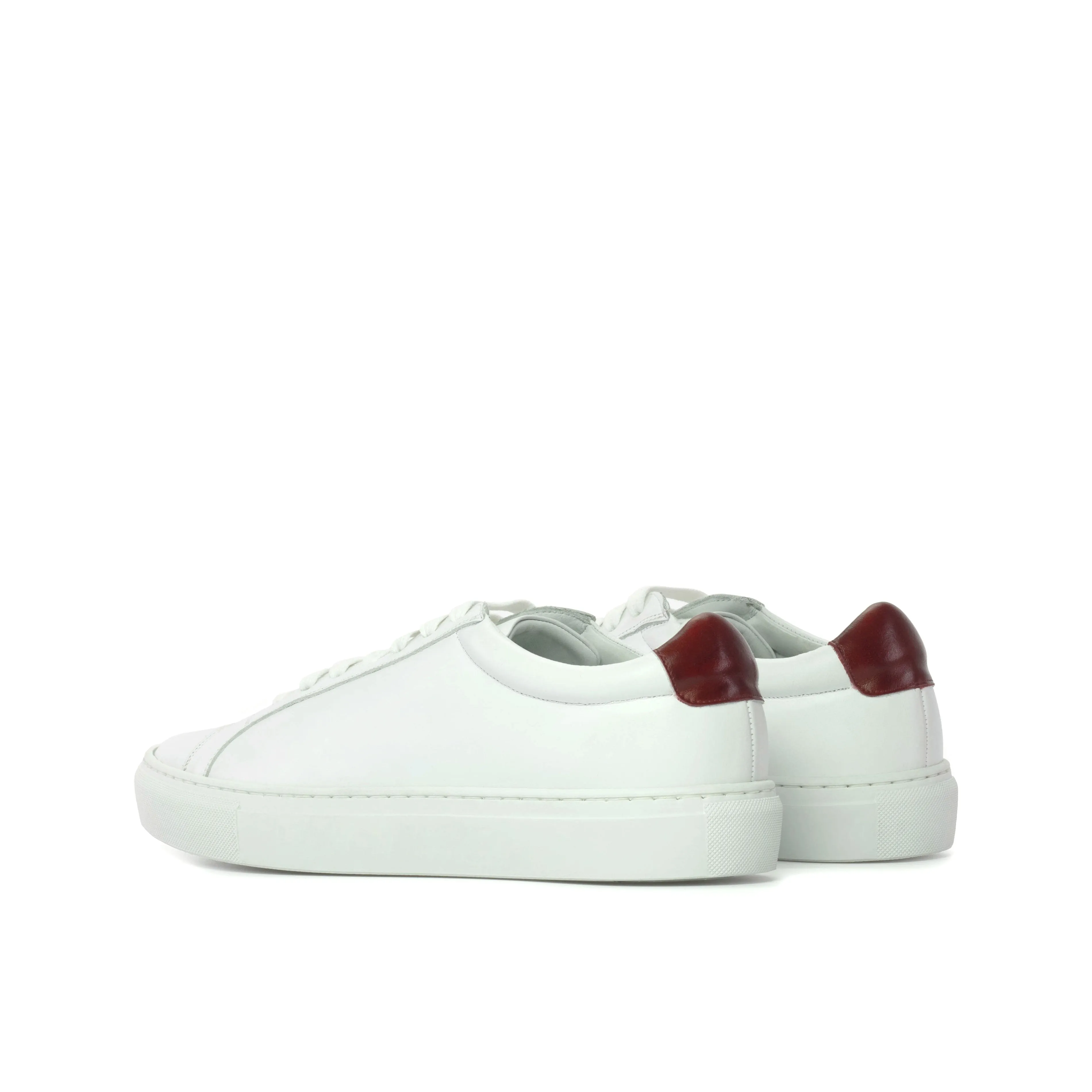 Microfiber Overlay White Low Kick Trainers