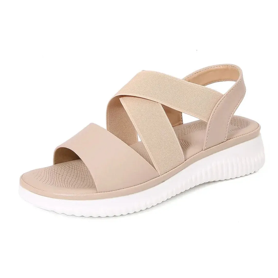 Luna Crisscross Elastic Slingback Sandals Support Feel Chic Sandals for Every Day