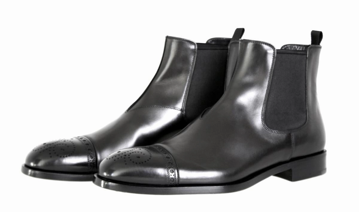Daily Motion Prada Men's Black welt-sewn Leather Half-Boot 2TB021