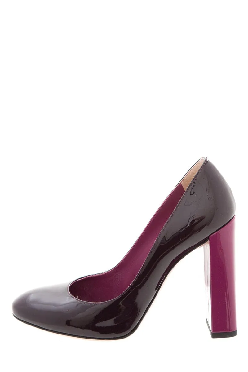 Fendi Burgundy & Magenta Patent  Heels SZ 37 Peace Mood