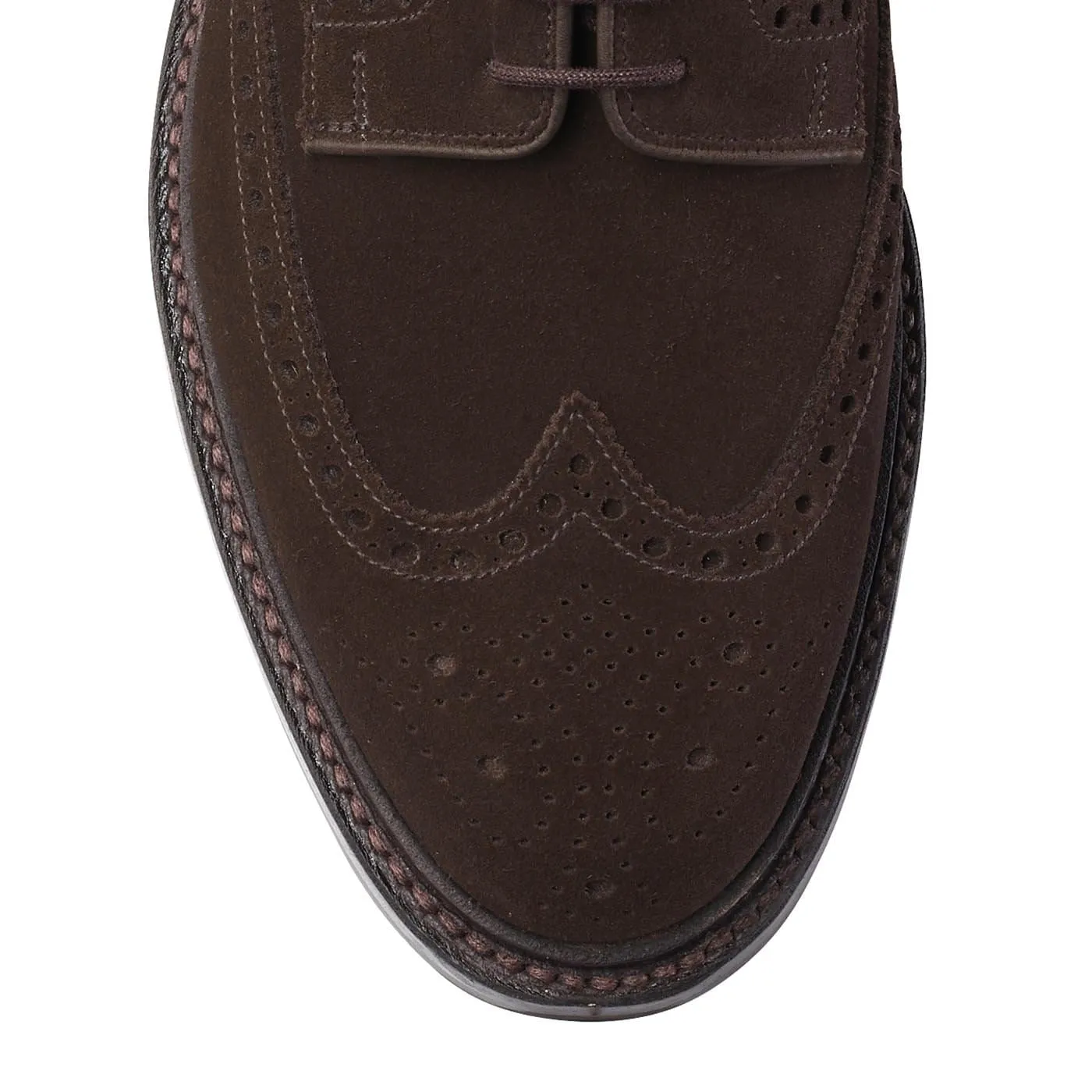 Wide Walk True Hold Polished Finish Pembroke Dark Brown Suede