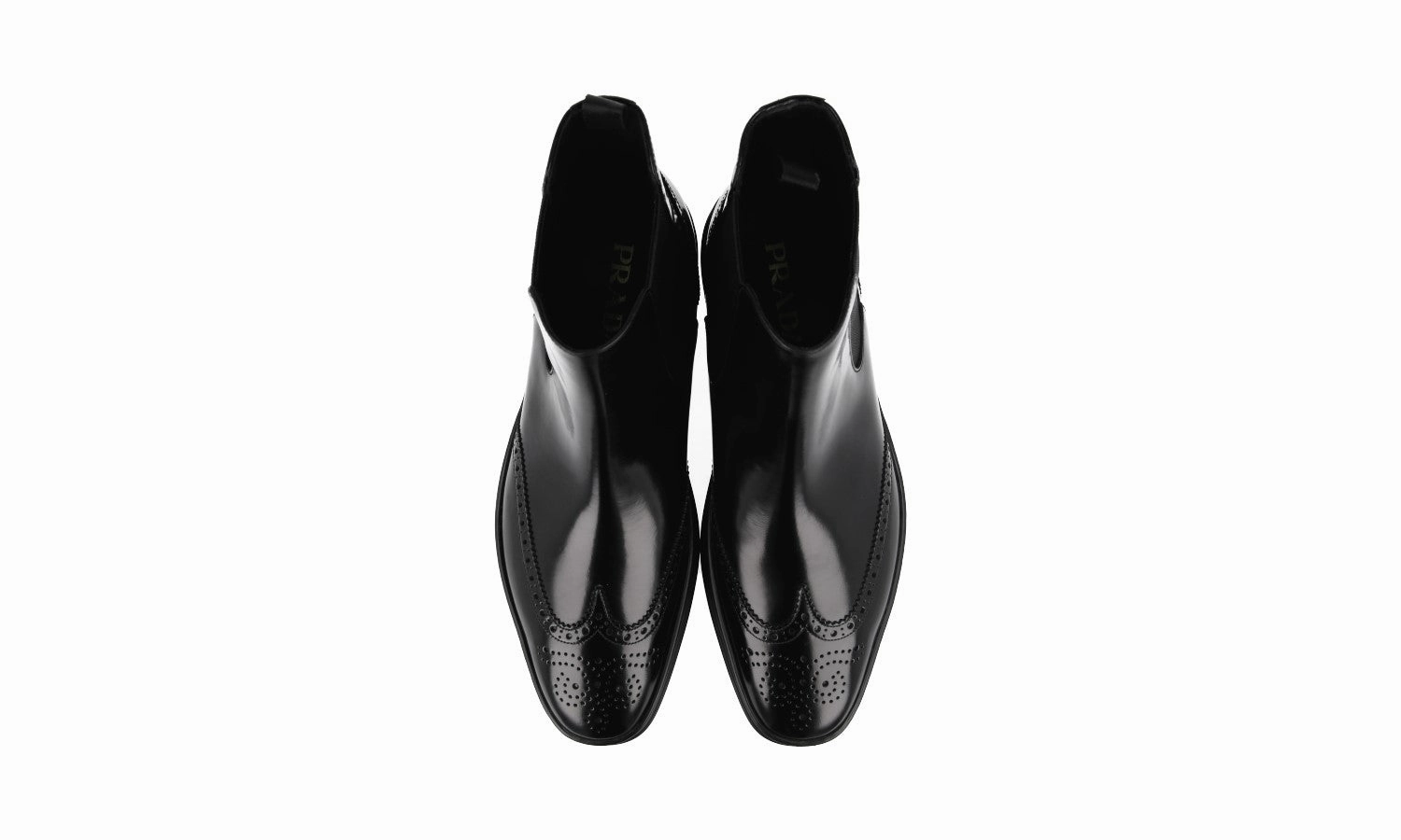 Prada Men's Black welt-sewn Leather Half-Boot 2TE127 Transit Life