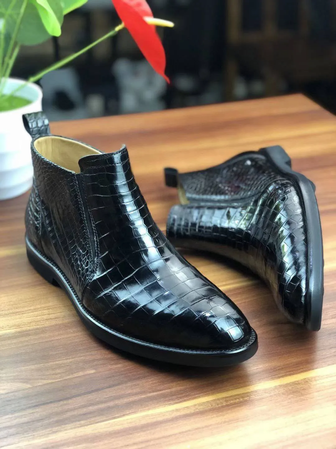 Crocodile Shoes Men's Comfort Craftsman Chelsea Boots Everyday Walk Trend Lane