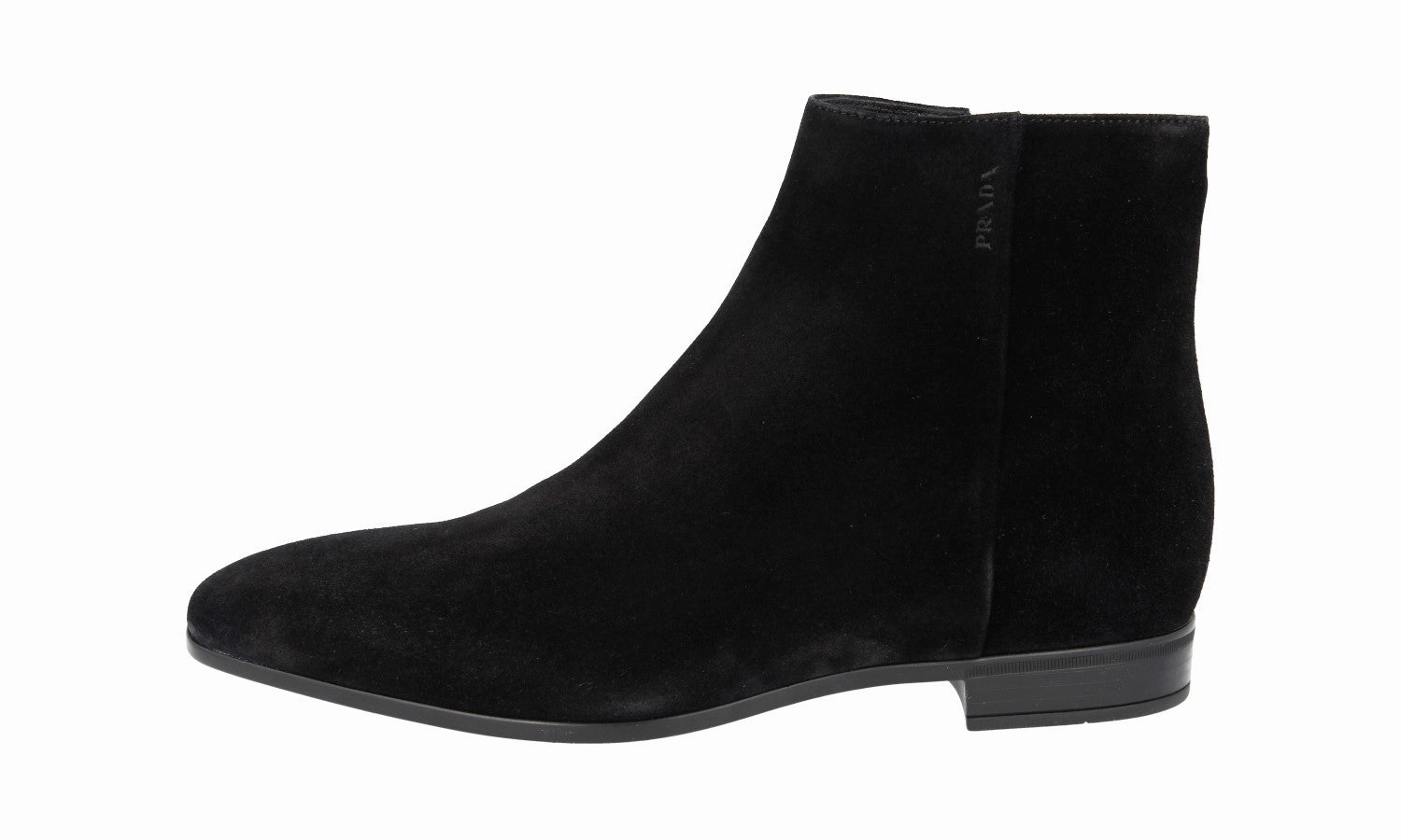 Prada Men's Black Leather Half-Boot 2TC057 All Seasoned Warm Fit