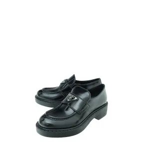 Work Base Prada Chocolate Brushed Loafers 36.5