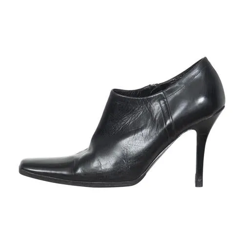 Prada Leather Square Toe Ankle Boots Versatile Spanish Bold