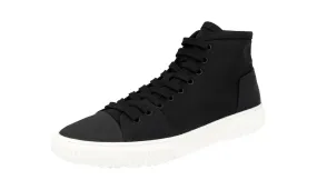 Cushion Boost Prada Men's Black High-Top Sneaker 4T3122