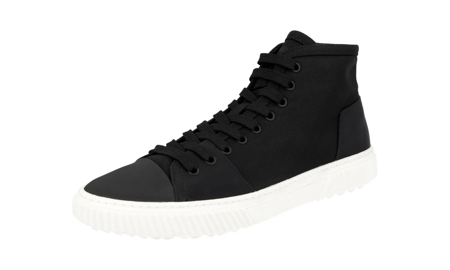 Cushion Boost Prada Men's Black High-Top Sneaker 4T3122