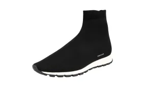 foam padding Prada Men's Black High-Top Sneaker 4T3365