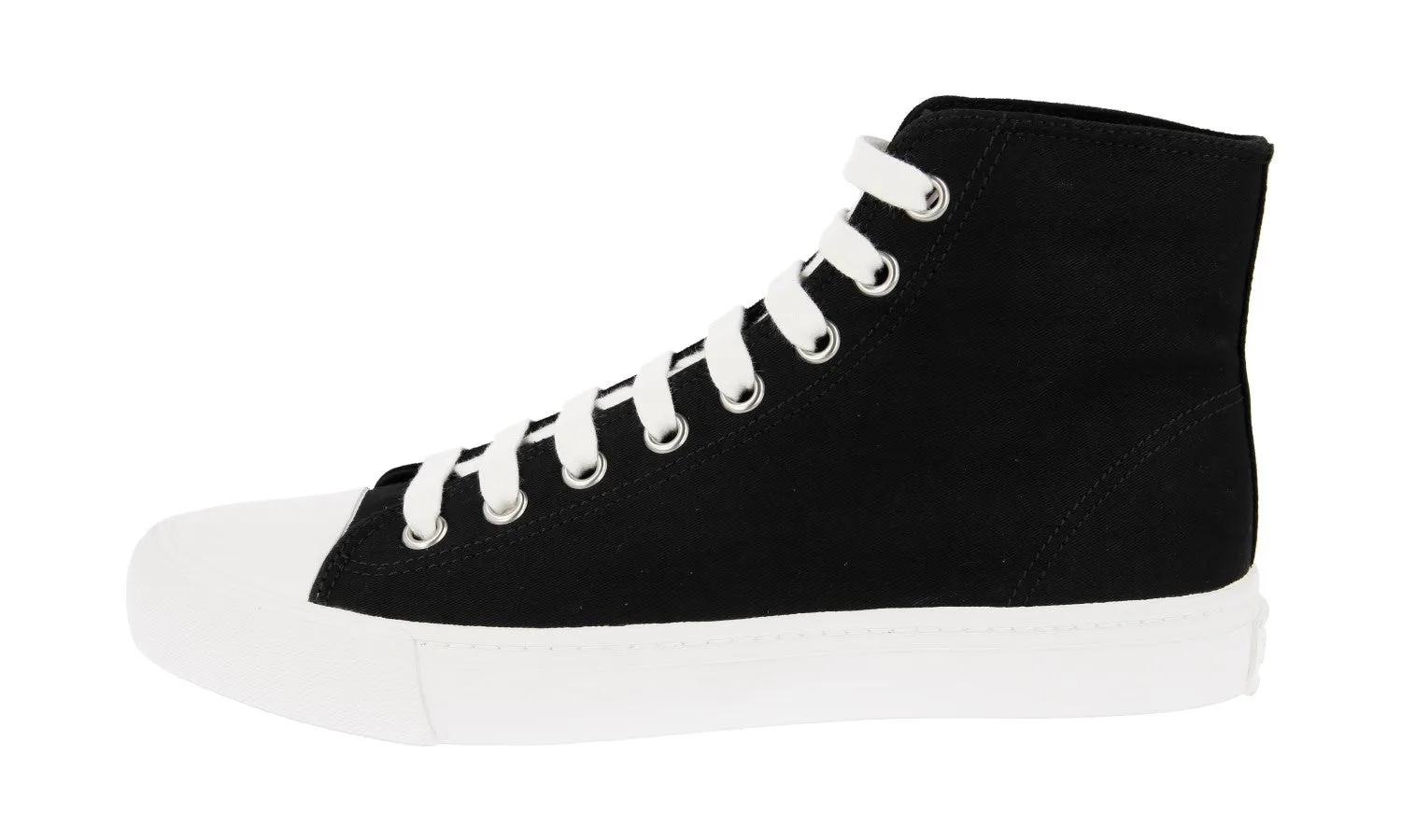 Prada Men's Black High-Top Sneaker 4T3557 Soft Zone