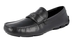 Prada Men's Black Leather Driving Loafers Loafers 2D2170 Slip On
