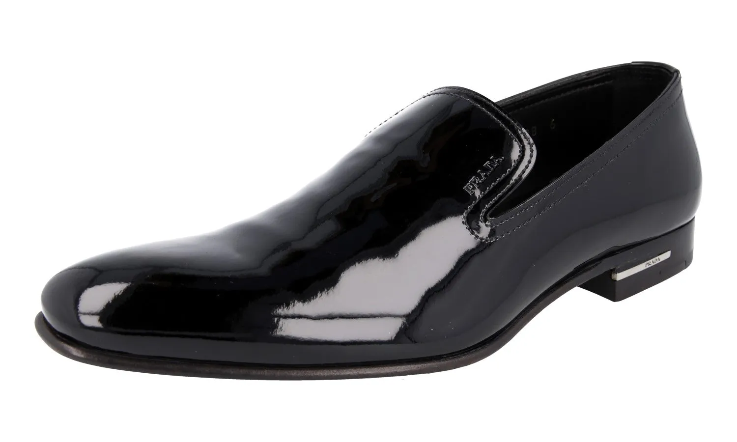 Prada Men's Black Leather Loafers 2DB028 Quick Path