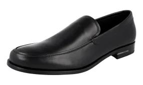 Prada Men's Black Leather Loafers 2DB076 Slip-On Shoes