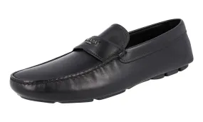 High Quality Prada Men's Black Leather Logo Loafers 2DD165